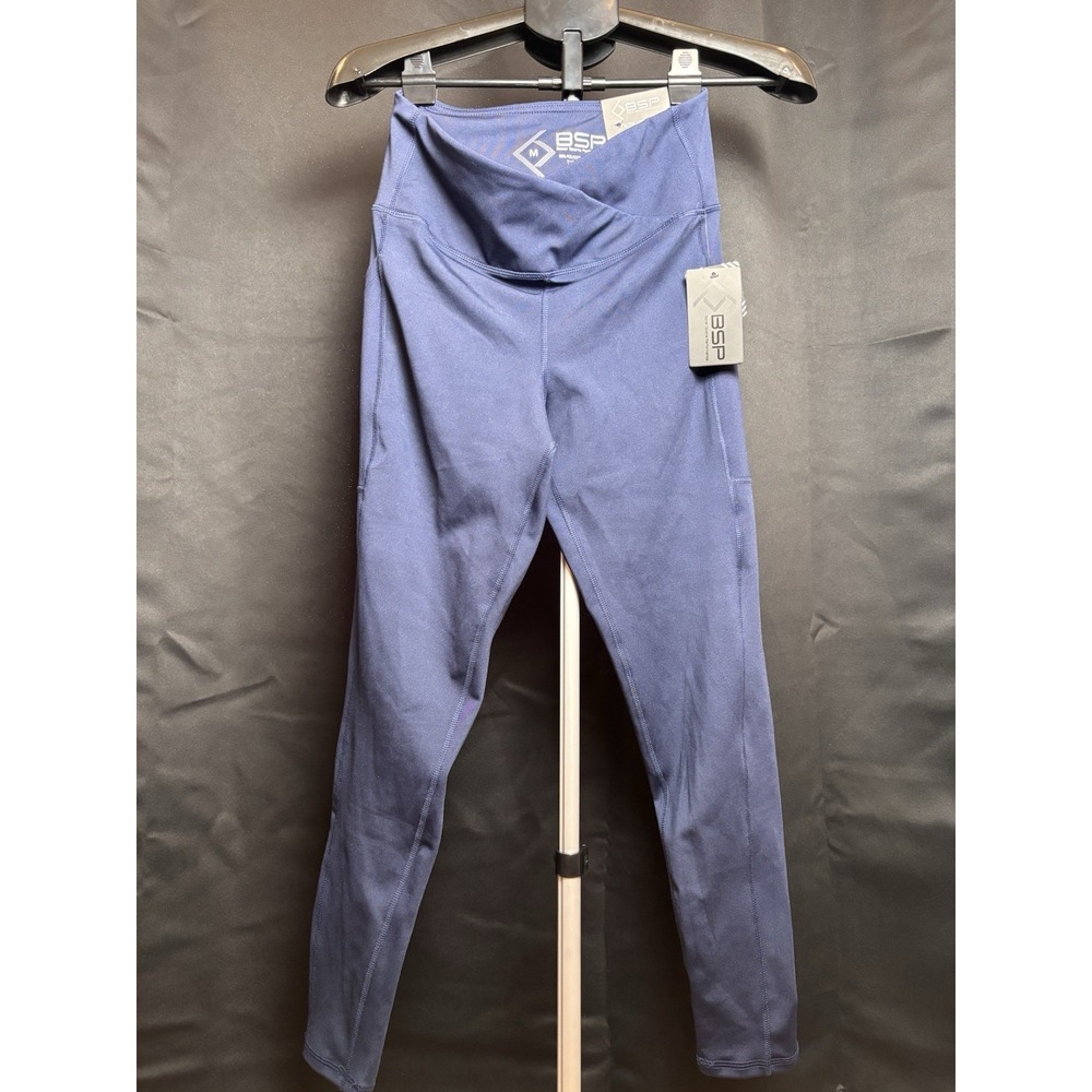 NWT BSP Better Sports Performance Navy Blue V Cut Waist‎ & Media Pockets Size M